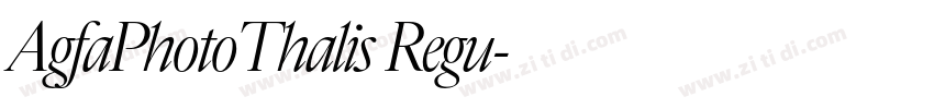AgfaPhotoThalis Regu字体转换